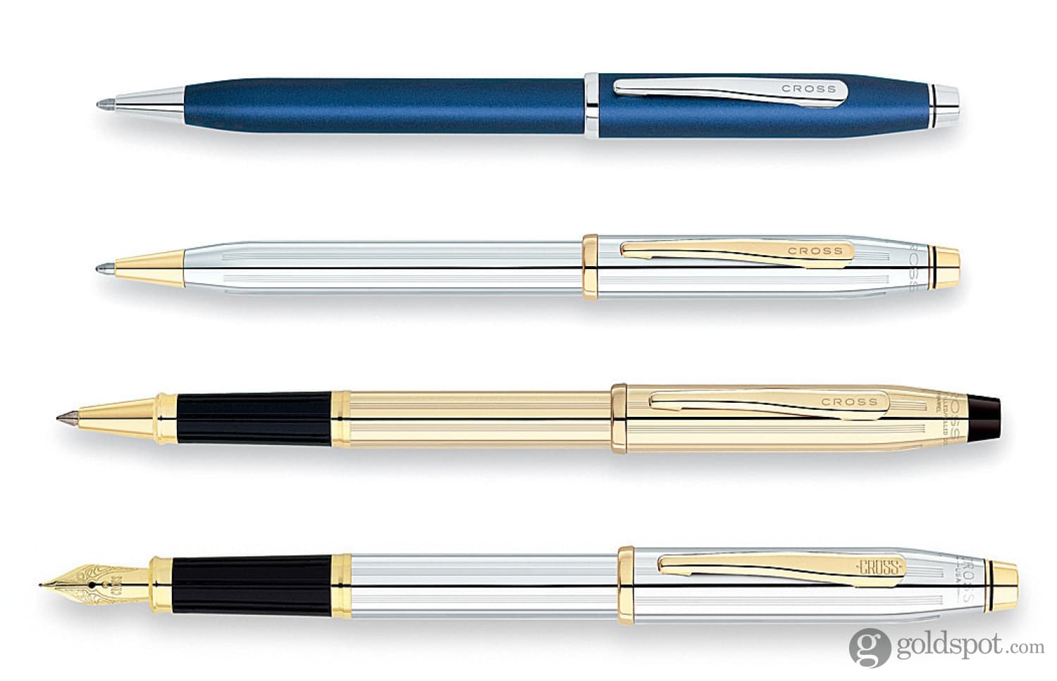 Cross Century II Ballpoint Pen - Medalist Chrome with Gold Trim - Premium Writing Instrument for Business, Gifts & Everyday Use