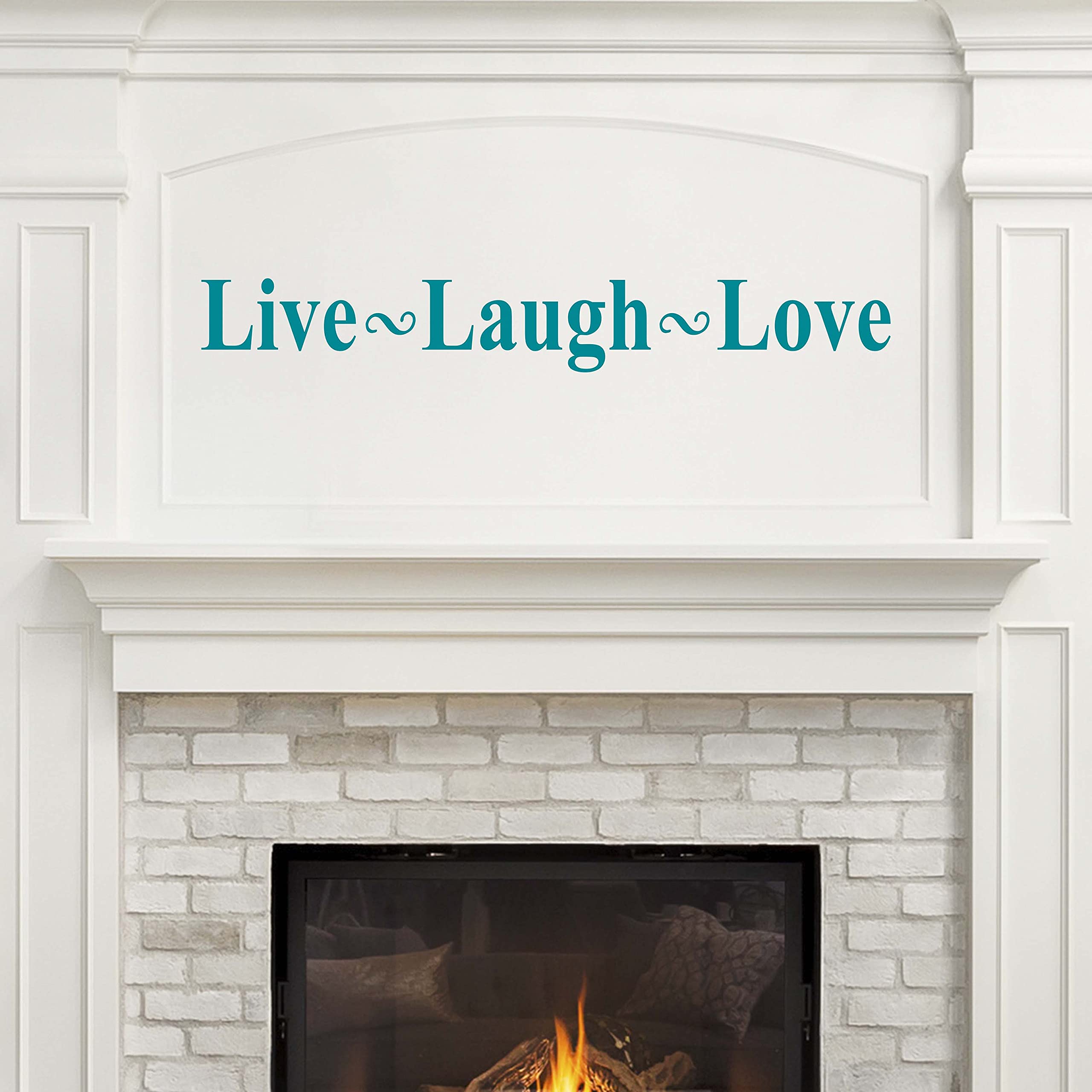 Live Laugh Love Vinyl Wall Decal - 22x3 Inch Teal Home Decor Sign | Made in USA | Perfect for Living Room, Bedroom & Nursery Wall Art