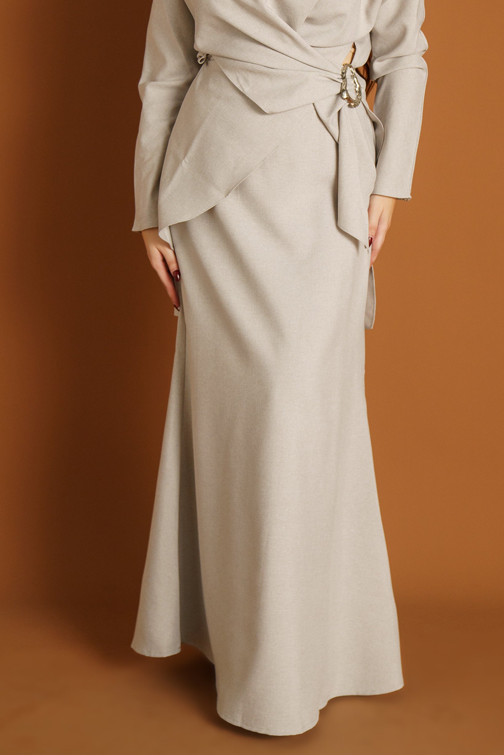 Runway Naila Skirt - Women's High Waist Flowy Midi Skirt for Party, Wedding & Date Night | Elegant A-Line Pleated Skirt for Office & Special Occasions
