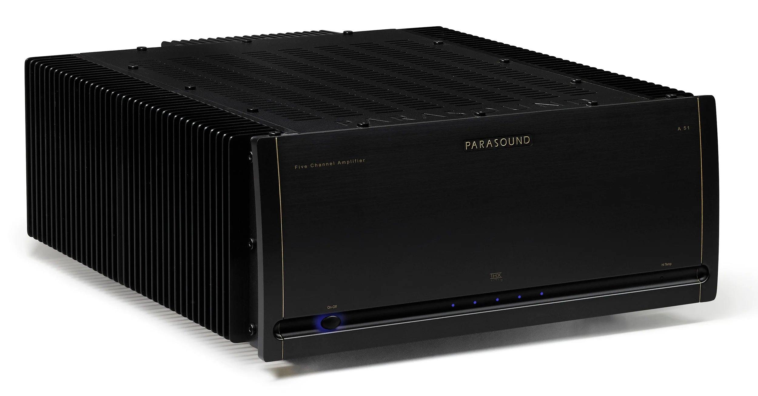 Parasound Halo A51 5-Channel Power Amplifier - High-End Home Theater Audio System for Movies, Music & Gaming - Premium Sound Quality for Dolby Atmos & DTS:X Surround Sound