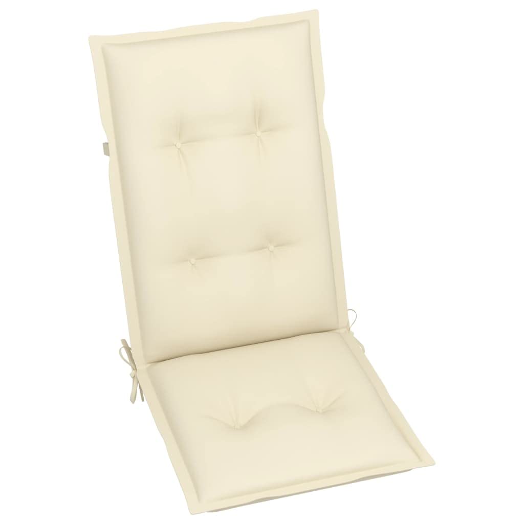 FAMIROSA 4-Piece Garden Chair Cushions Set - Cream Outdoor Patio Seat Cushions 47.2