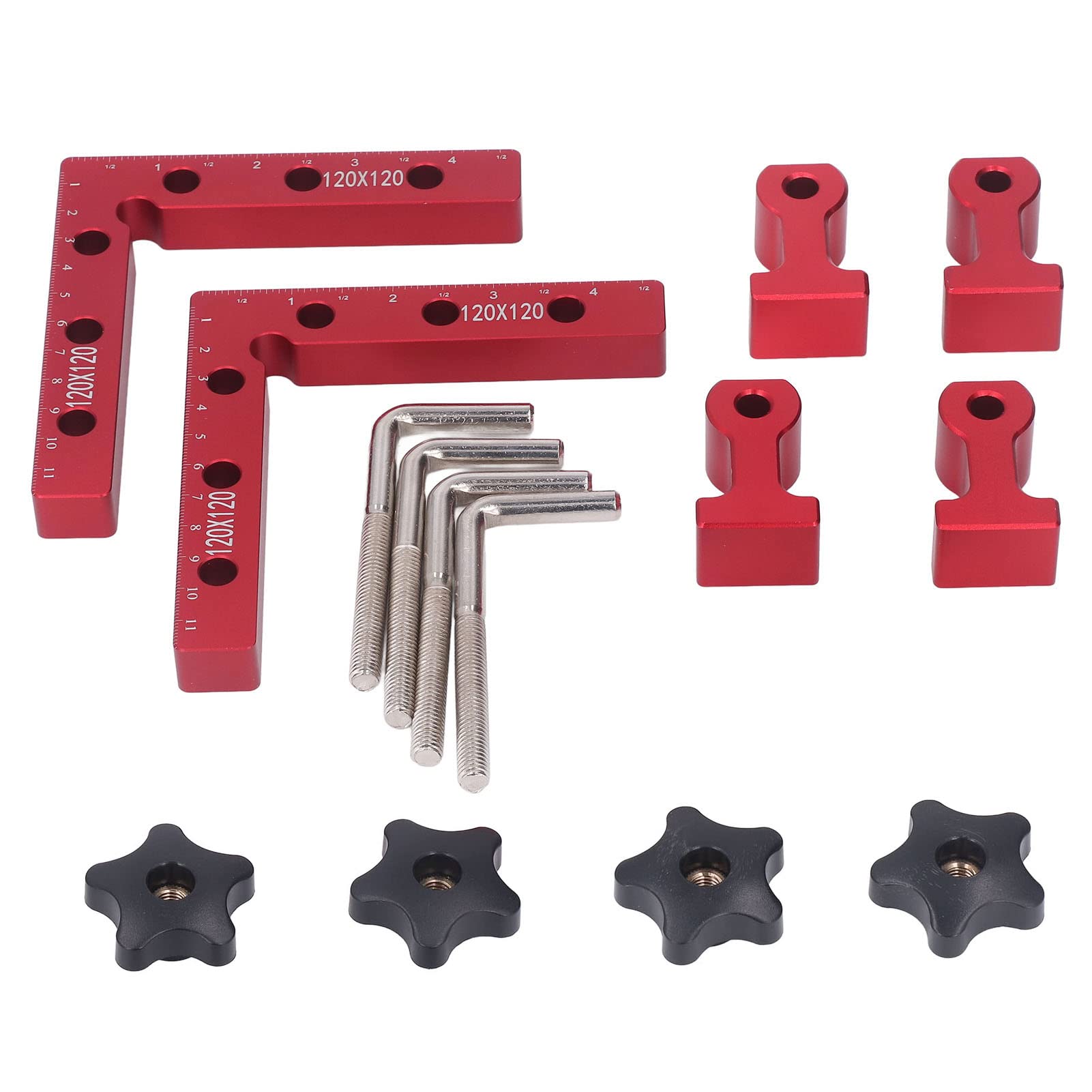 120mm Right Angle Clamp - Aluminum Alloy Woodworking Tool for Precision Carpentry & DIY Projects