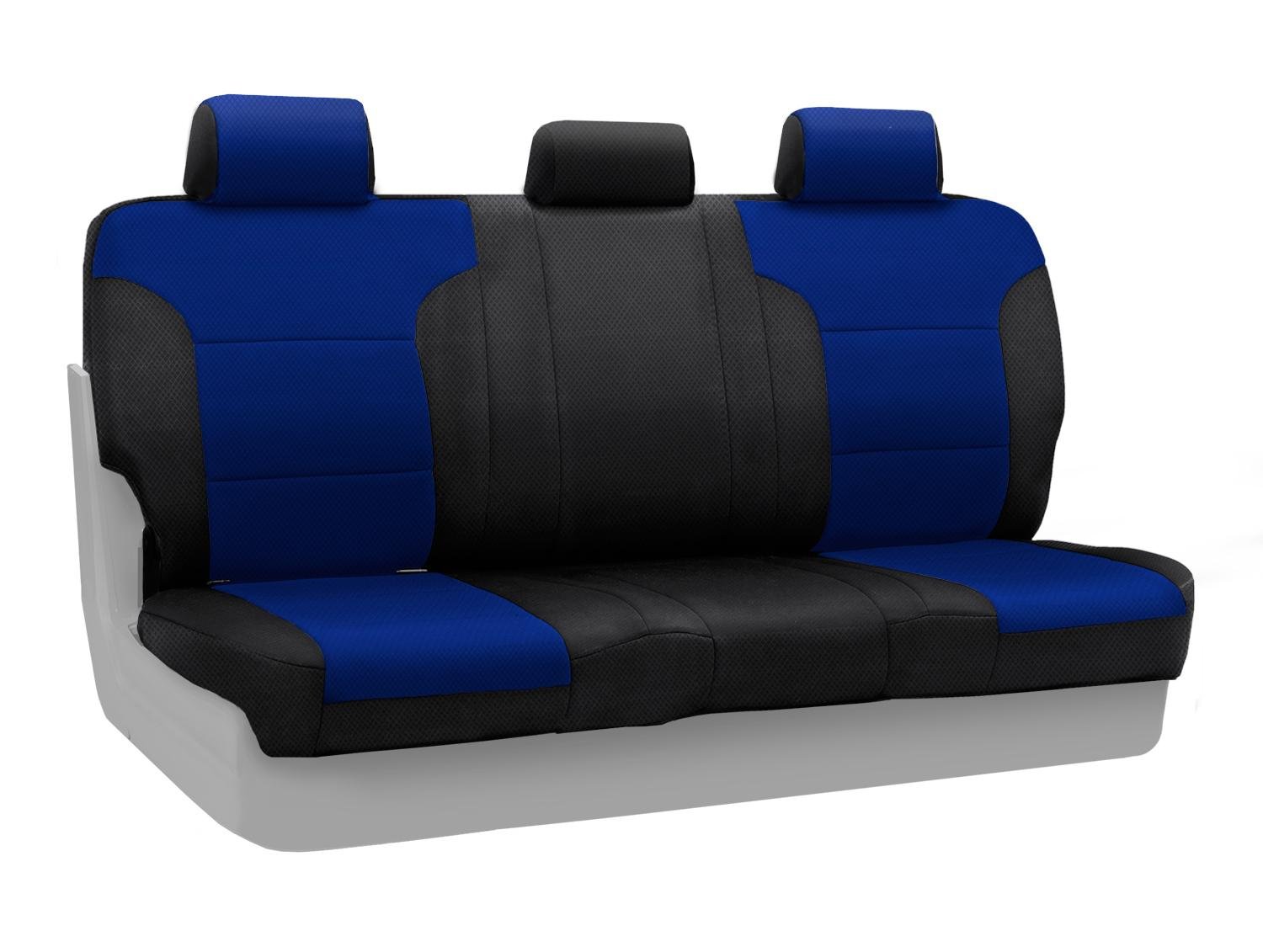 Coverking Rear Solid Bench Custom Fit Seat Cover for RAM 1500 & Pickup Trucks - Spacer Mesh (Blue/Black) - Durable Protection for Work & Off-Road Adventures