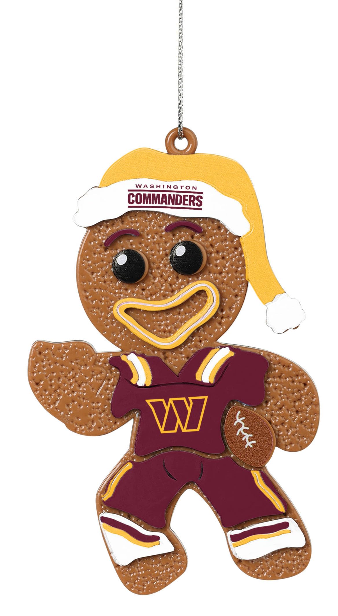 Washington Commanders NFL Gingerbread Man Christmas Ornament - Team Logo Holiday Decor for Tree, Gift & Football Fan Collection | Perfect for Xmas Party, Home Decor & Sports Memorabilia Display