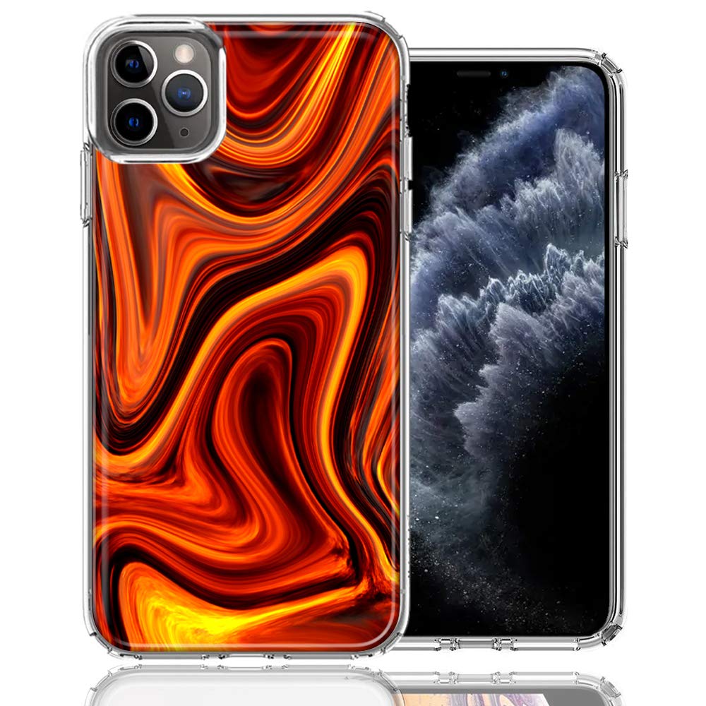 Fire Abstract Design Double Layer Protective Case for Apple iPhone 12 Pro/iPhone 12 - Durable Shockproof Cover for Everyday Use & Outdoor Activities