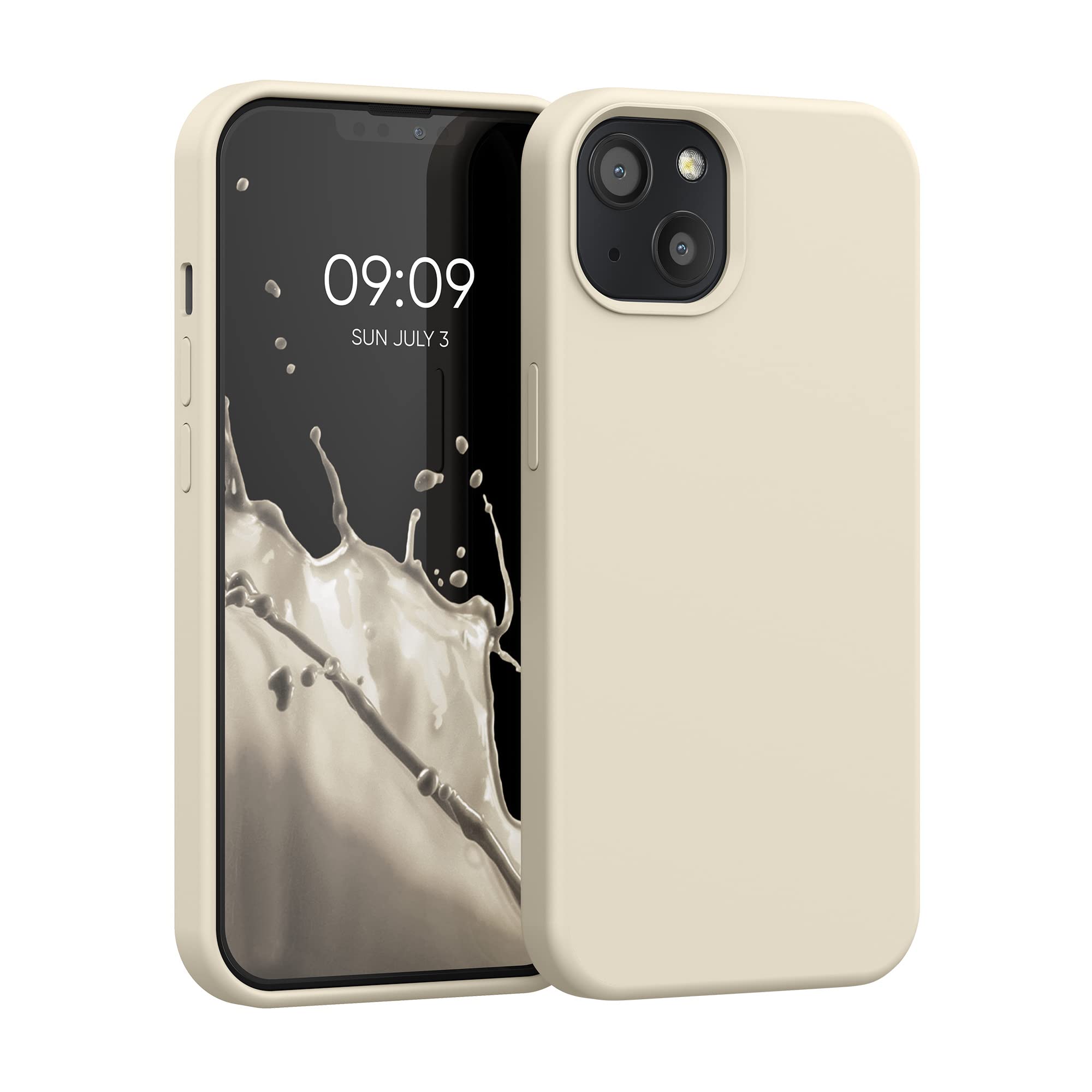 Premium TPU Silicone Case for iPhone 13 - Ultra Slim Protective Cover with Soft-Touch Finish in Moon Glow | Shockproof Phone Case for Everyday Use & Outdoor Activities