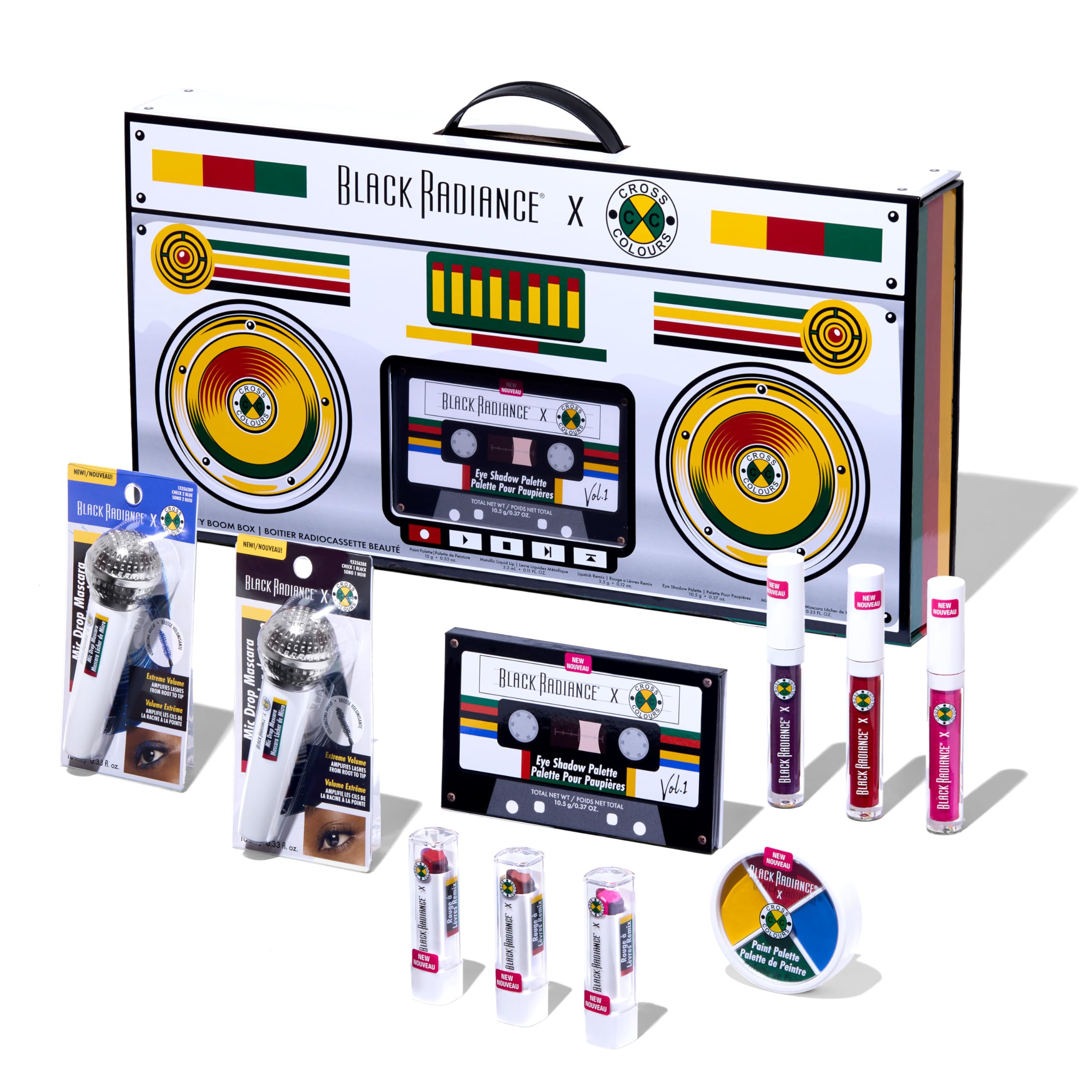 Black Radiance Cross Colours 10-Piece Makeup Set - Perfect Gift for Women, Collectible Beauty Kit for Everyday Glam & Special Occasions