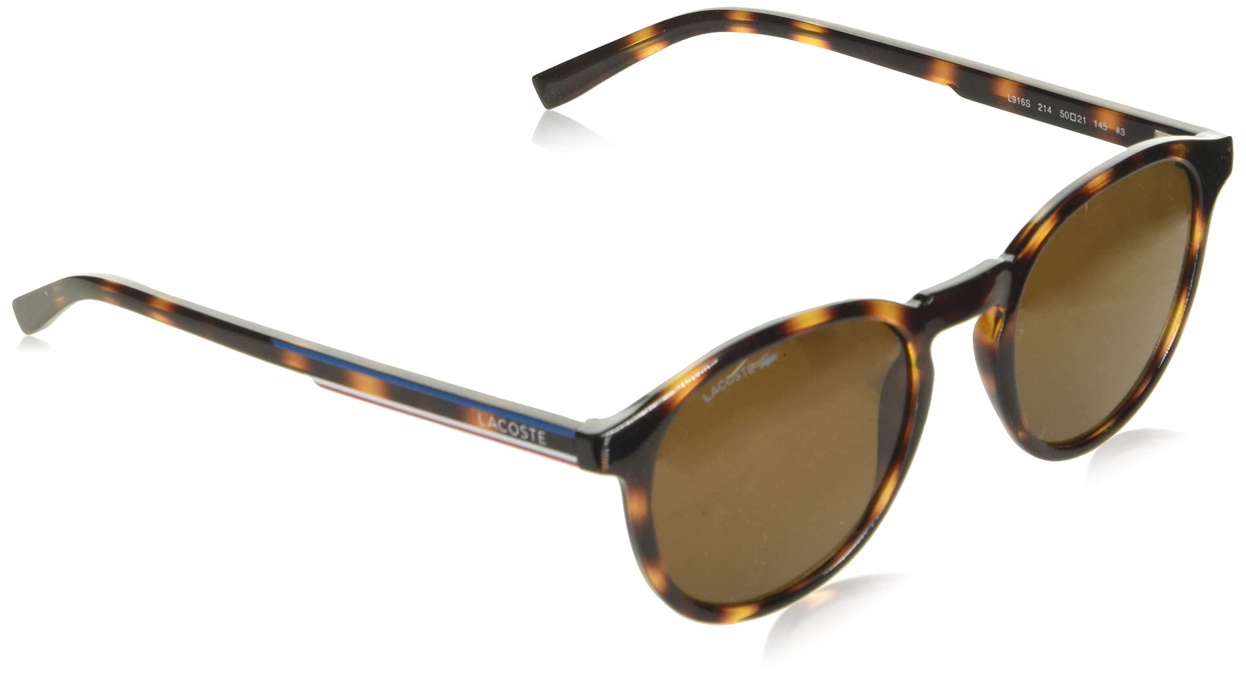 LACOSTE L 916 S 214 Havana Sunglasses for Men & Women - UV Protection Polarized Lenses - Fashionable & Durable for Outdoor Activities, Driving, Beach & Summer Style