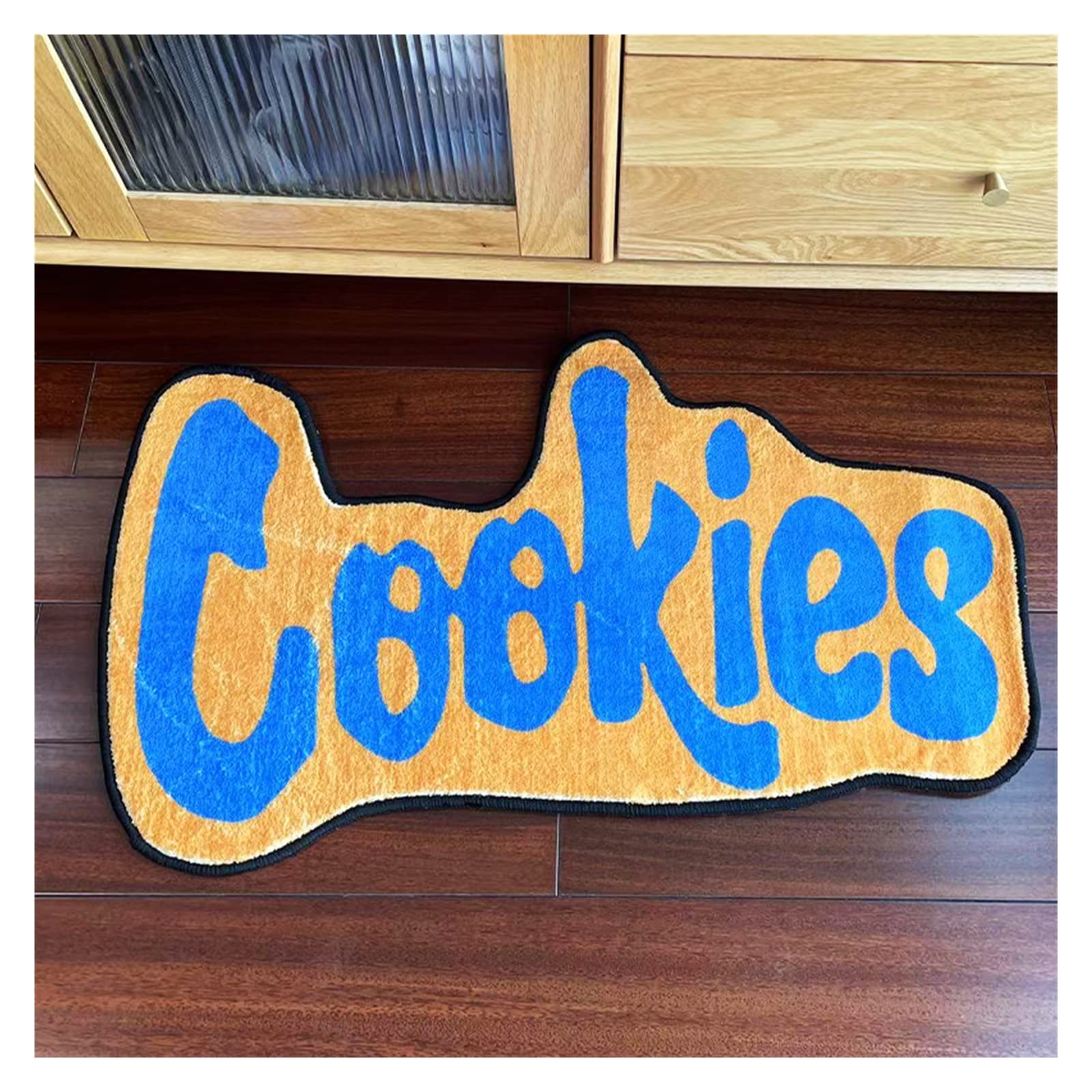 SHUYING Soft Velvet Carpet Cookie Design Plush Rug - 60x90cm for Living Room, Bedroom, Home Decor & Starter Floor Mats - Cozy & Stylish for Family Gatherings, Movie Nights & Relaxation