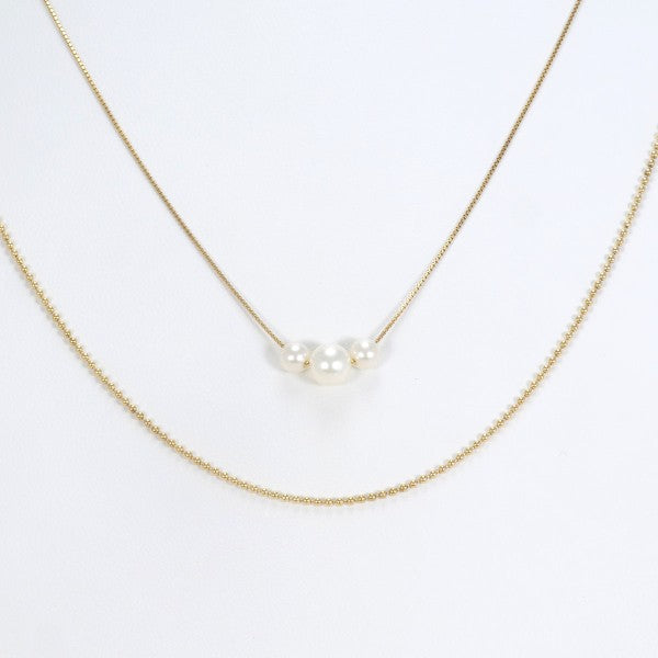 18K Yellow Gold Pearl Necklace for Women - Elegant Cultured Pearl Jewelry Gift for Birthday, Anniversary & Wedding | Perfect for Formal Events & Special Occasions