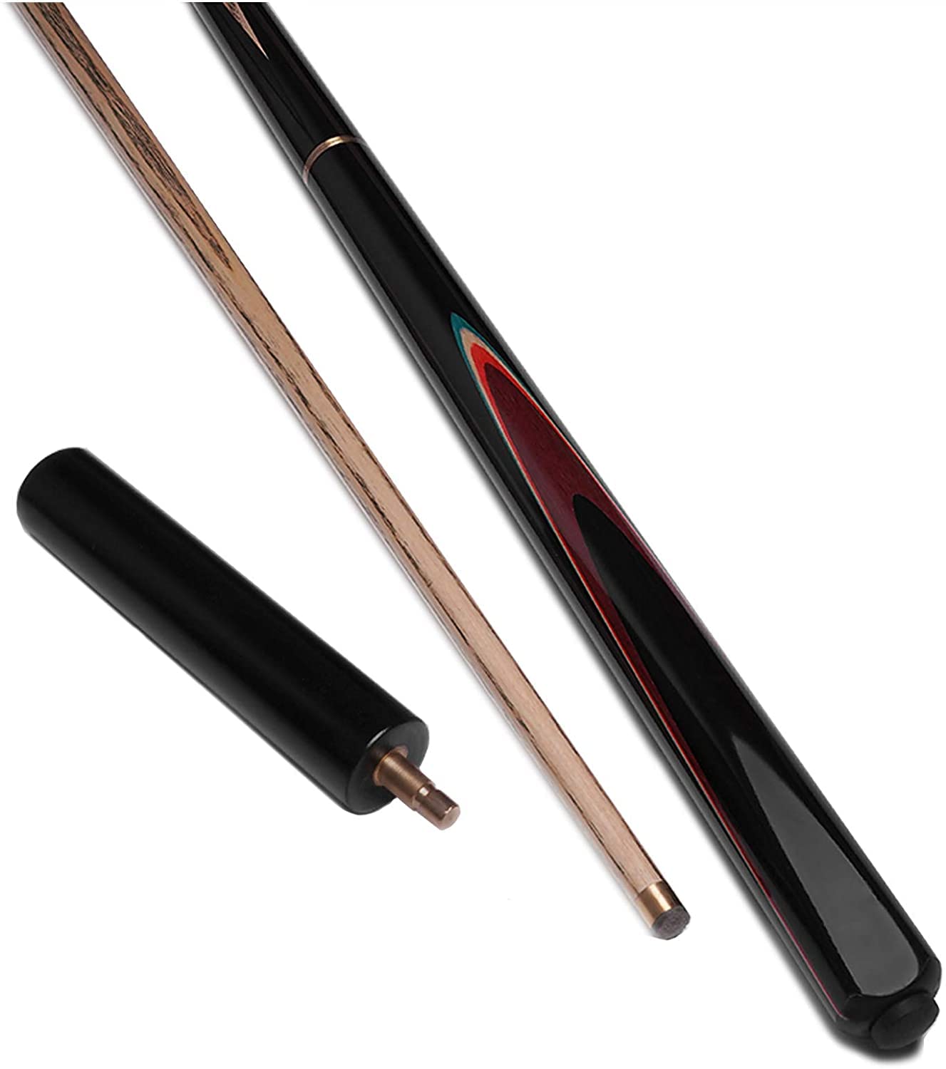 Handmade 3/4 Hinge Pool Cue Stick with 9.5mm Tip - Perfectly Straight Portable Billiard Accessory for Professional & Home Pool Tables | Includes Carrying Bag/Box | Ideal for Bars, Game Rooms & Competitive Play