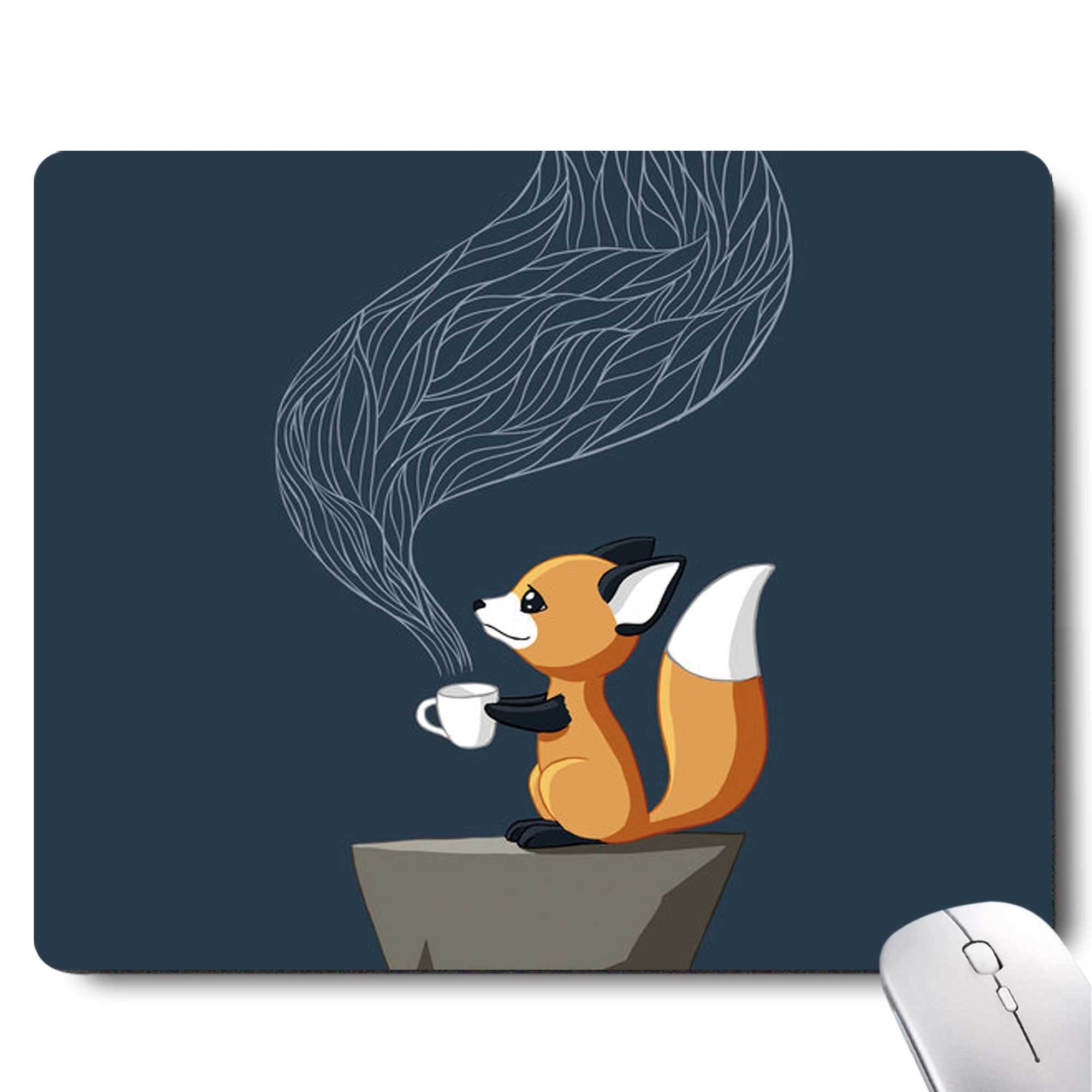 Premium Gaming Mouse Pad - Non-Slip Rubber Base for Laptop & Computer, Cute Fox Design Wireless Mouse Mat - Perfect for Office, Gaming & Home Desk Decor