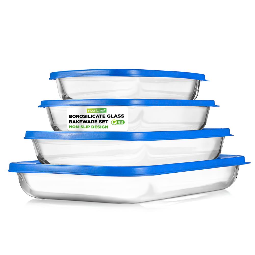 Premium High Borosilicate Glass Bakeware Set - Oven, Microwave & Freezer Safe - Perfect for Baking, Roasting & Meal Prep