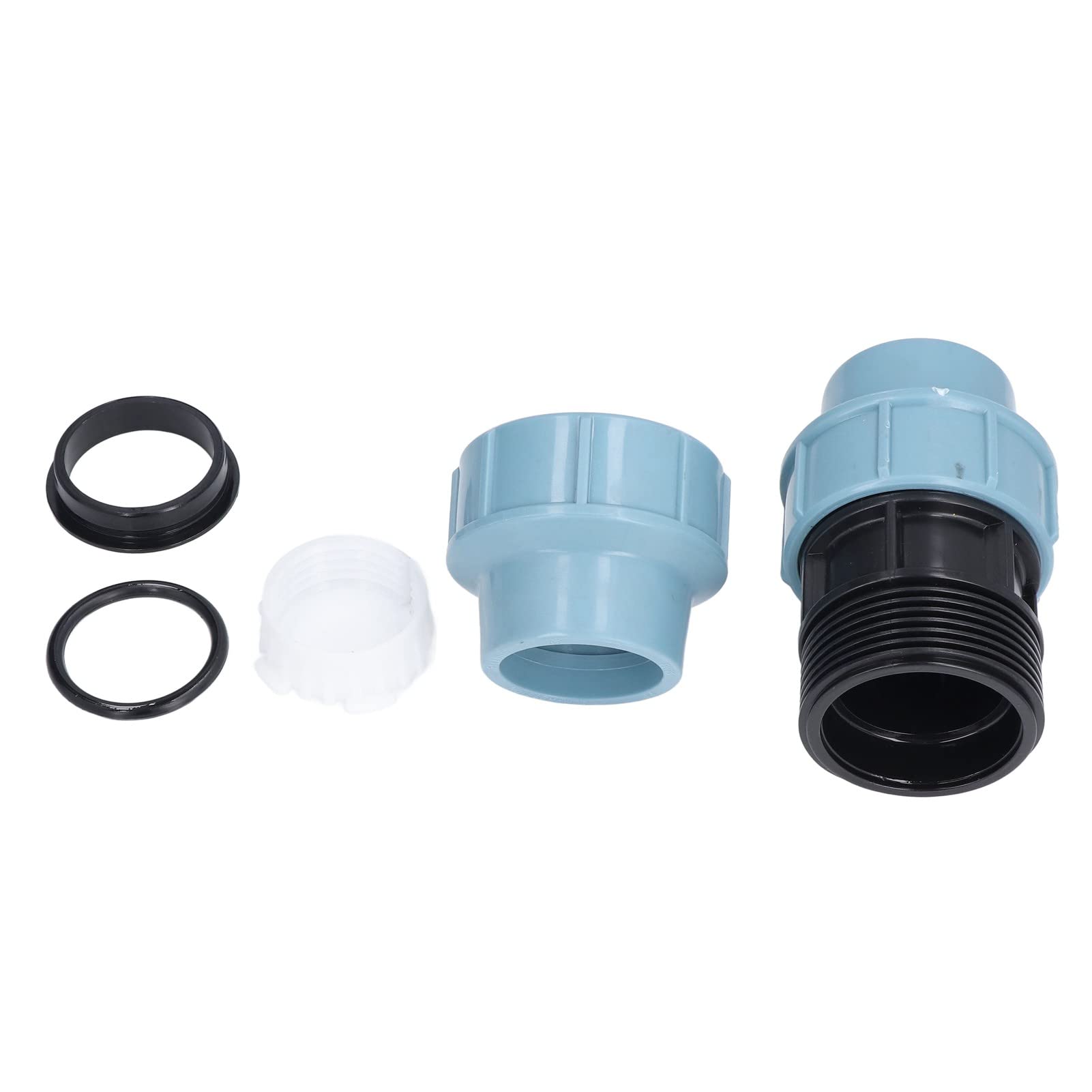 Anonry G2.5 Quick Connect Hose Coupling for Irrigation & Drinking Water - Durable Plastic Interlocking Bulkhead Fitting for Garden, Home, and RV Water Systems