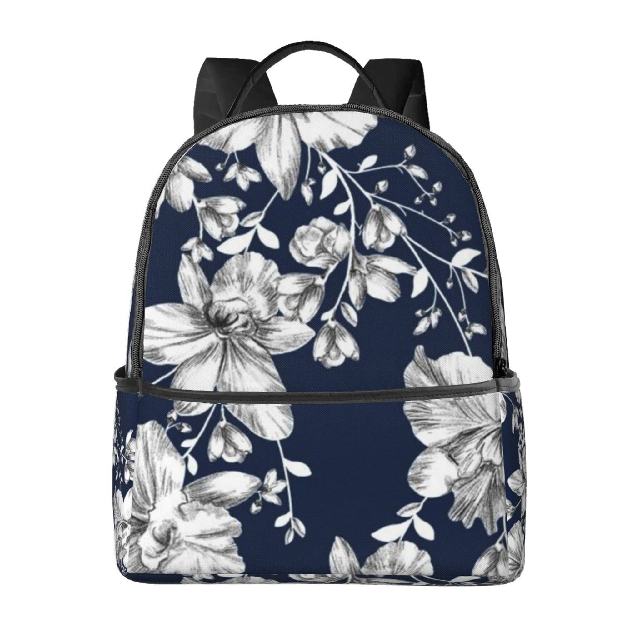 **JZDACH Waterproof Lightweight School Backpack for Boys & Girls - Floral Pattern Bookbag for Middle & High School, College, Travel & Picnic | Durable Daypack for Teens & Students**    *Use Cases: Perfect for daily school use, weekend outings, travel adventures, and casual picnics.*