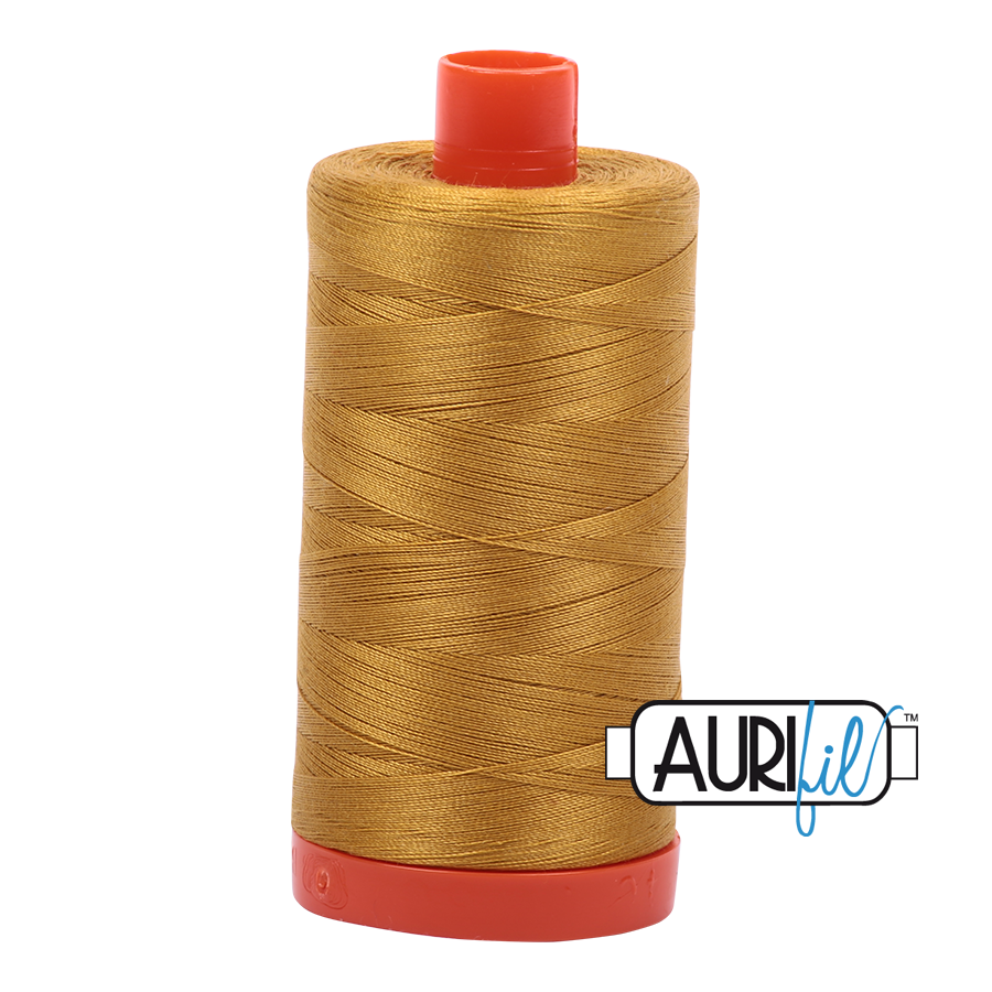Aurifil 50wt Mustard Yellow Premium Cotton Thread - Perfect for Quilting, Embroidery & Sewing Projects