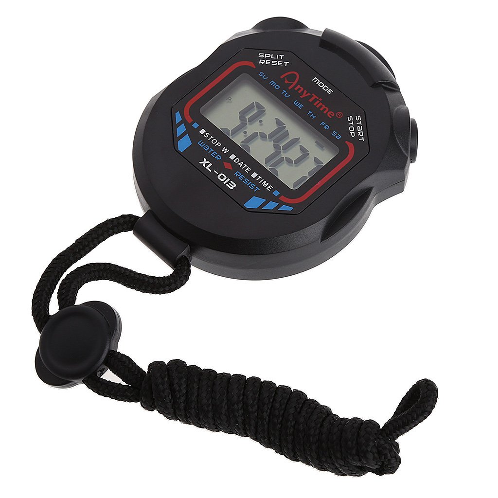 BALAX Classic Digital Handheld LCD Chronograph Sports Stopwatch Timer with Lanyard - Perfect for Track & Field, Swimming, Coaching, and Fitness Training