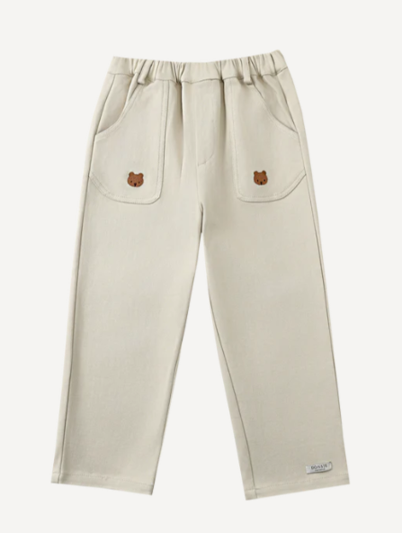 Donsje Kassim Bear Pants for Baby Boys & Girls (6M-30M) - Soft Cotton Comfort for Playtime & Everyday Wear