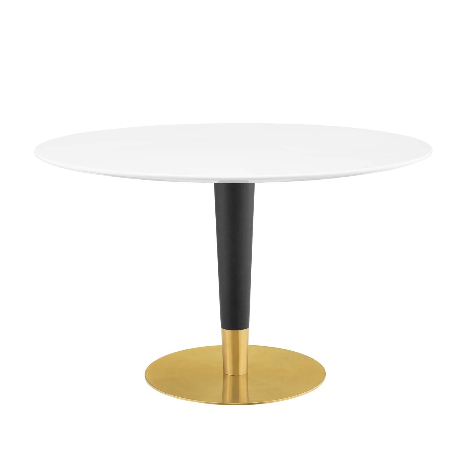 Zinque 47 Inch Modern Dining Table Set - Round Wooden Kitchen Table for 4-6 People - Perfect for Small Spaces, Breakfast Nook & Cozy Family Meals