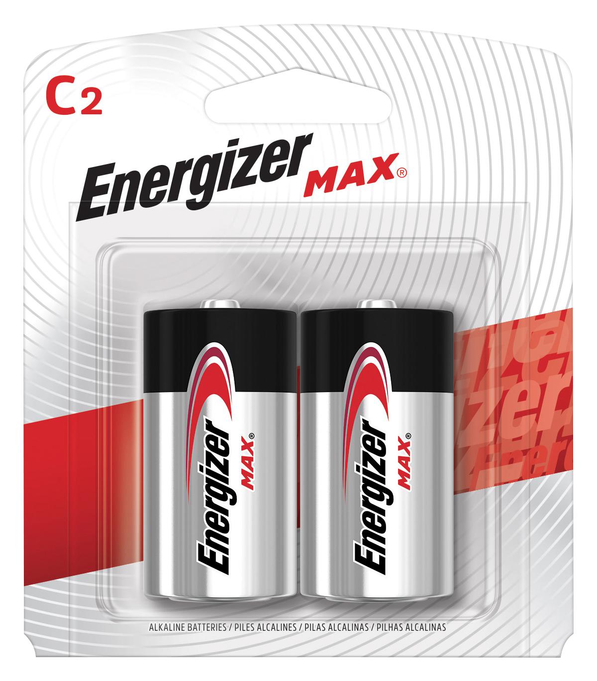 Energizer C Batteries 2-Pack - Long-Lasting Power for Toys, Flashlights, and Remote Controls