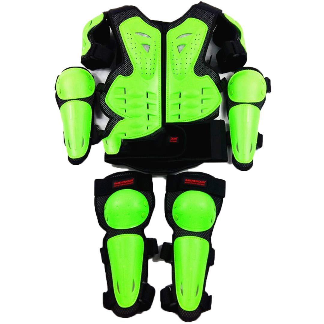 Kids Motorcycle Racing Protective Armor Suit - CE Certified Safety Gear for Elbow & Knee Protection - Ideal for Youth Sports, Motocross & Off-Road Riding