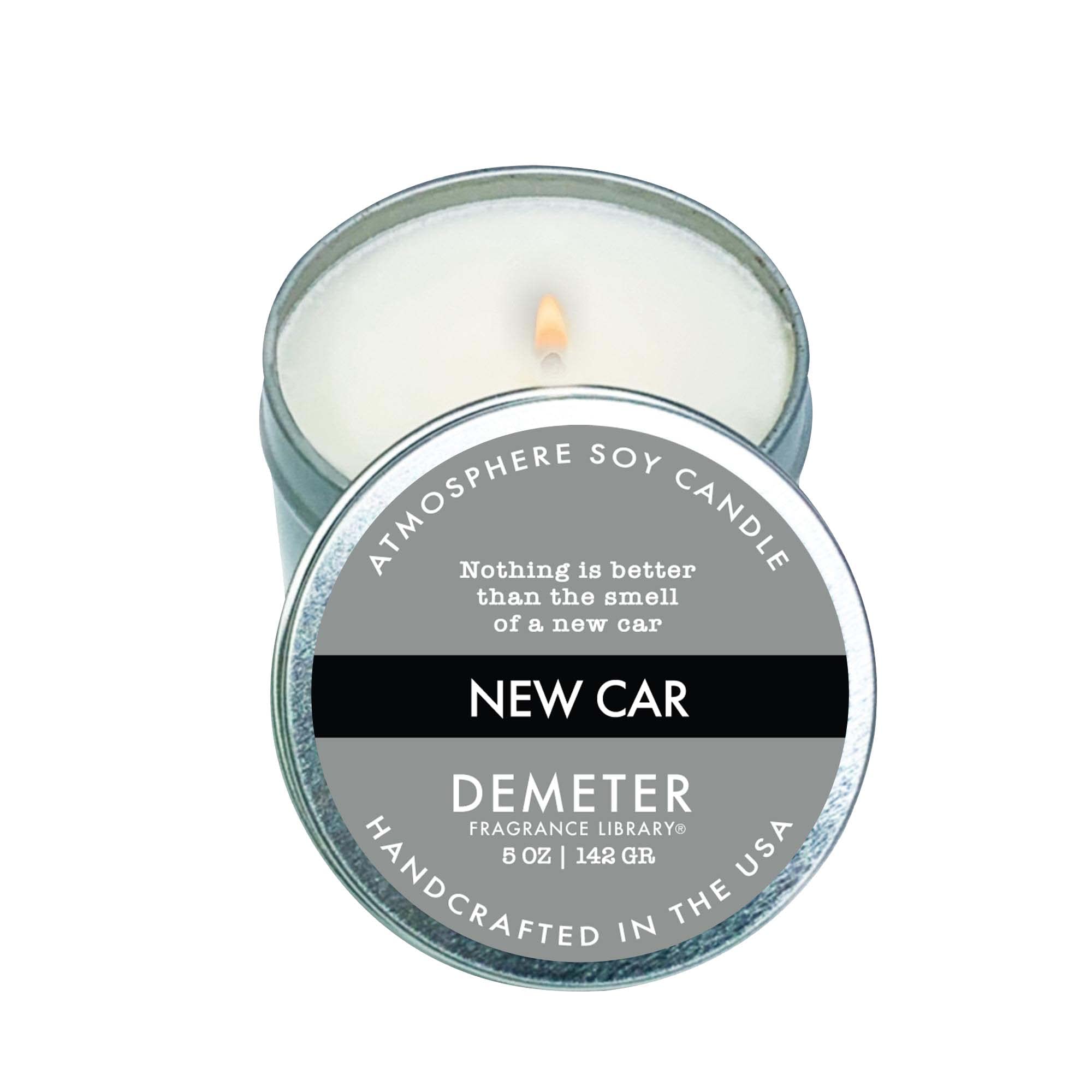 Demeter New Car Scented Soy Candles - Unique Fragrance Aromatherapy Candles for Home Decor, Travel & Car Use - Handmade Eco-Friendly Candles for Relaxation & Gifts