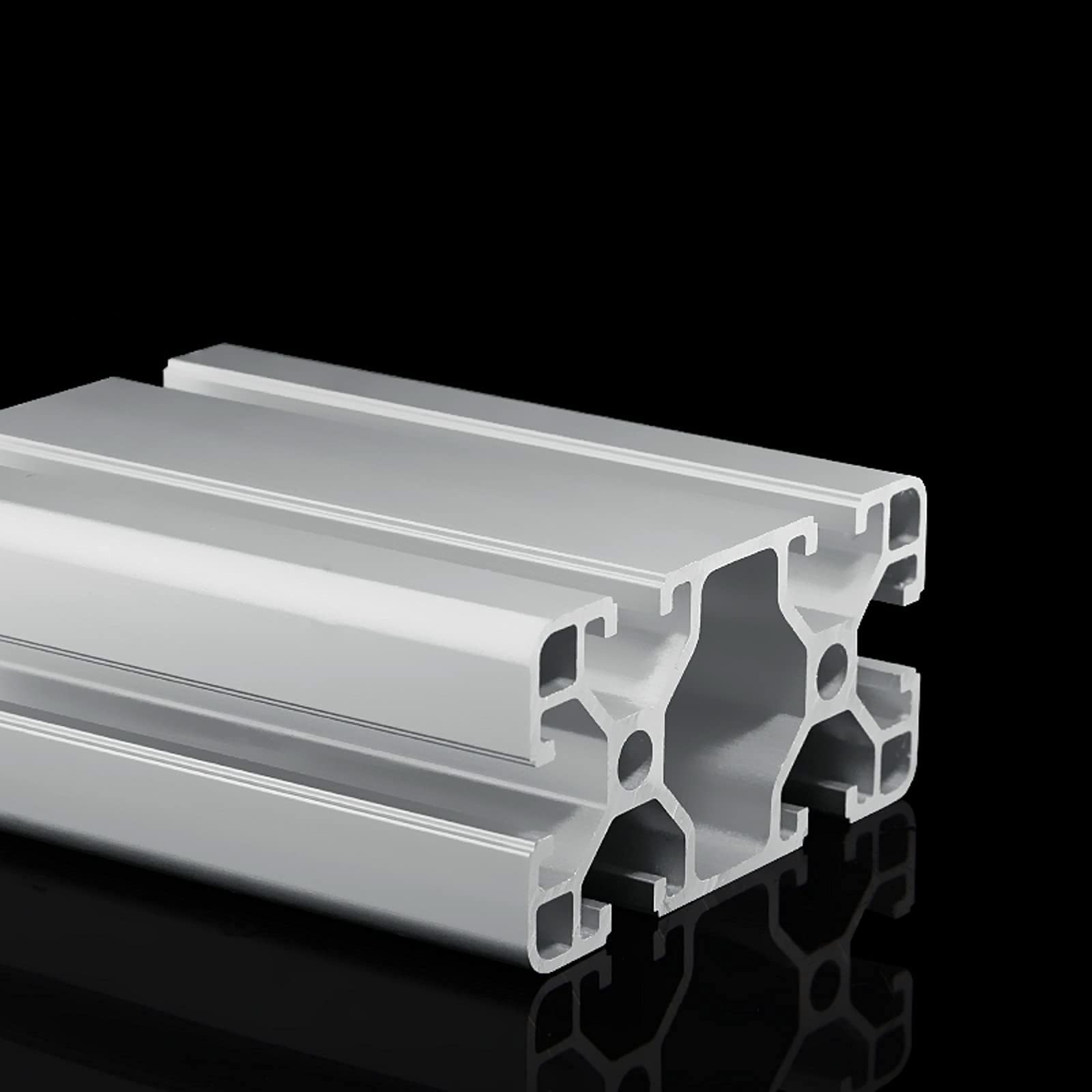 8040 T-Slot Aluminum Extrusion Profile - European Standard Anodized Silver Linear Rail Guide Frame for 3D Printer & CNC Machine DIY (29.92 inch/760mm, 1Pcs) - Perfect for Building Custom Workbenches, 3D Printer Frames, and CNC Router Structures