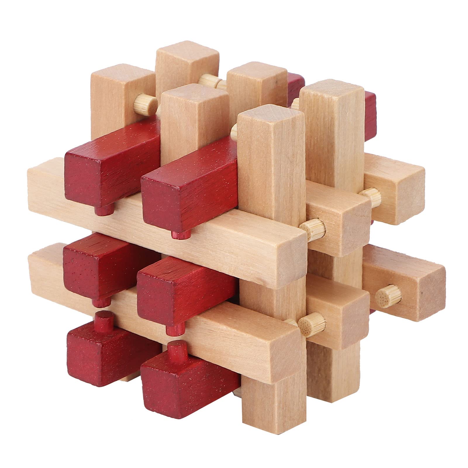 Wooden Brain Teaser Puzzle - Alzheimer's Prevention & Cognitive Training Game for Adults - Perfect for Home Use, Office Stress Relief & Family Game Nights