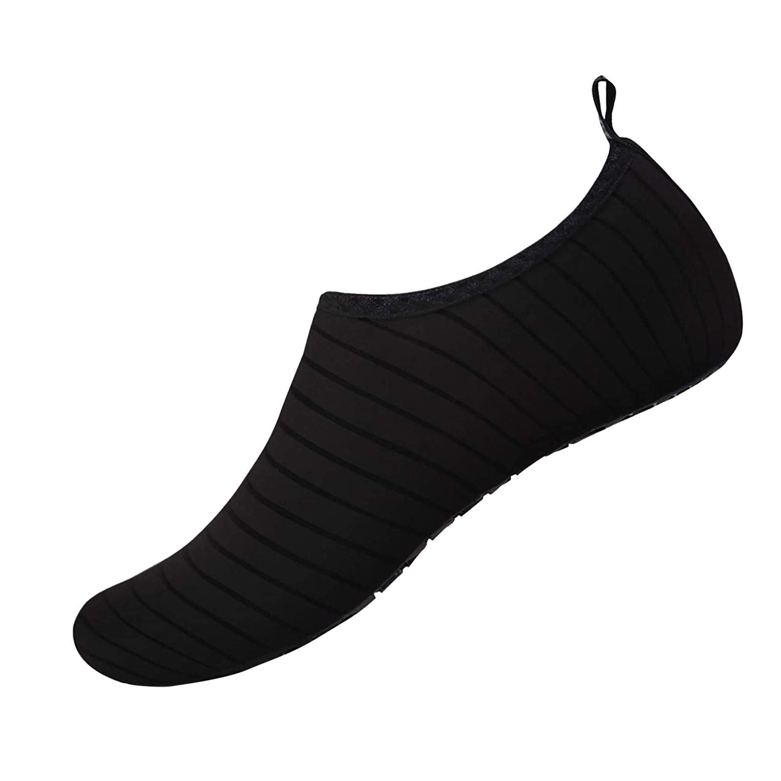 Breathable Water Shoes for Women - Non-Slip Aqua Socks for Beach, Surfing, Yoga & Outdoor Activities | Lightweight Quick-Dry Swim Shoes | Perfect for Summer Water Sports & Couples Vacations (Black, Size 8.5)