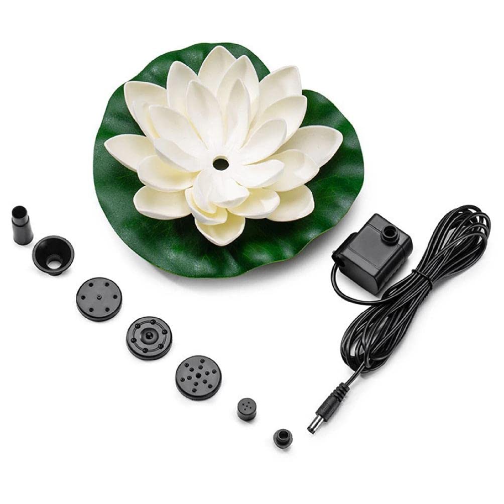 NAYIYE Solar Fountain Pump - Floating Lotus Design for Bird Bath, Fish Tank, Pond & Garden Decor | Solar Powered Water Aerator with Spray Feature | Perfect for Outdoor Landscaping, Small Water Features & Backyard Decorations