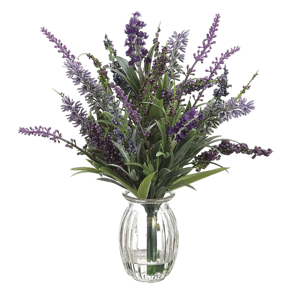 12-Pack Lavender Silk Flower Bouquet - Realistic Purple Floral Arrangement for Home Decor, Wedding Centerpieces & Party Decorations