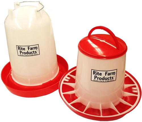 COMBO Extra Large Chicken Feeder & Waterer for Poultry - Heavy Duty Galvanized Steel Farm Feeder and Waterer for Hens, Ducks, Geese - Ideal for Backyard Coops, Barns & Free Range Farming