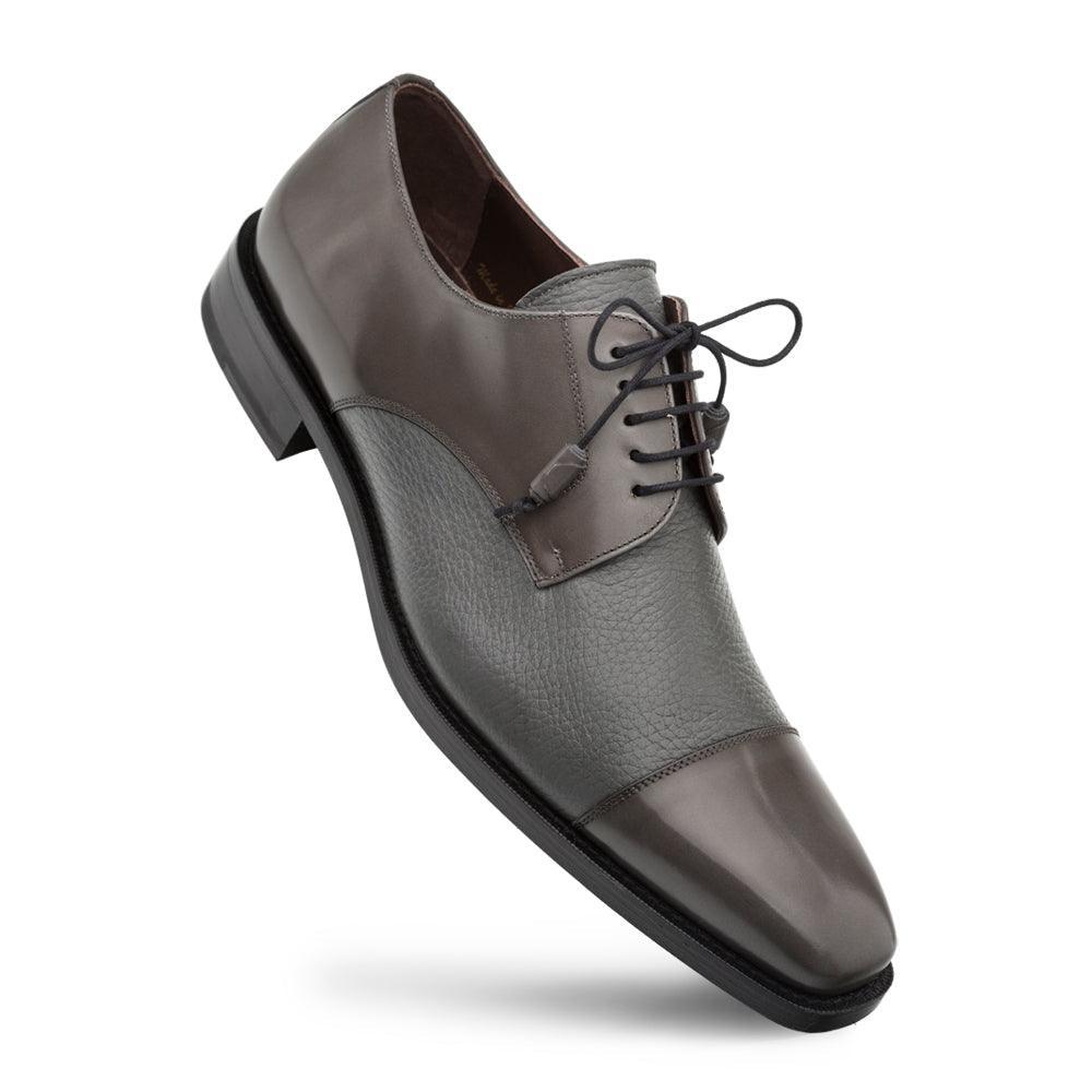 Mezlan Soka Grey Cap Toe Dress Shoes for Men - Classic Oxford Business Formal & Wedding Attire