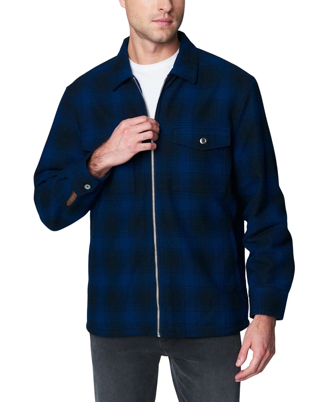 BLANKNYC Men's Plaid Jacket - Comfortable & Stylish Casual Coat for Fall & Winter | Perfect for Outdoor Activities, Work & Everyday Wear