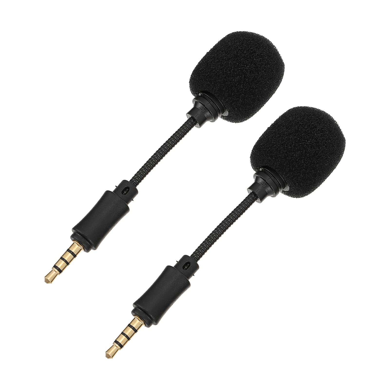 EXCEART 2-Pack Mini USB Microphone for Laptop - Noise Canceling Condenser Mic for Voice Recording, Live Streaming, Podcasting & Online Meetings - Portable Plug & Play PC Microphone for Home Office, Gaming & Content Creation
