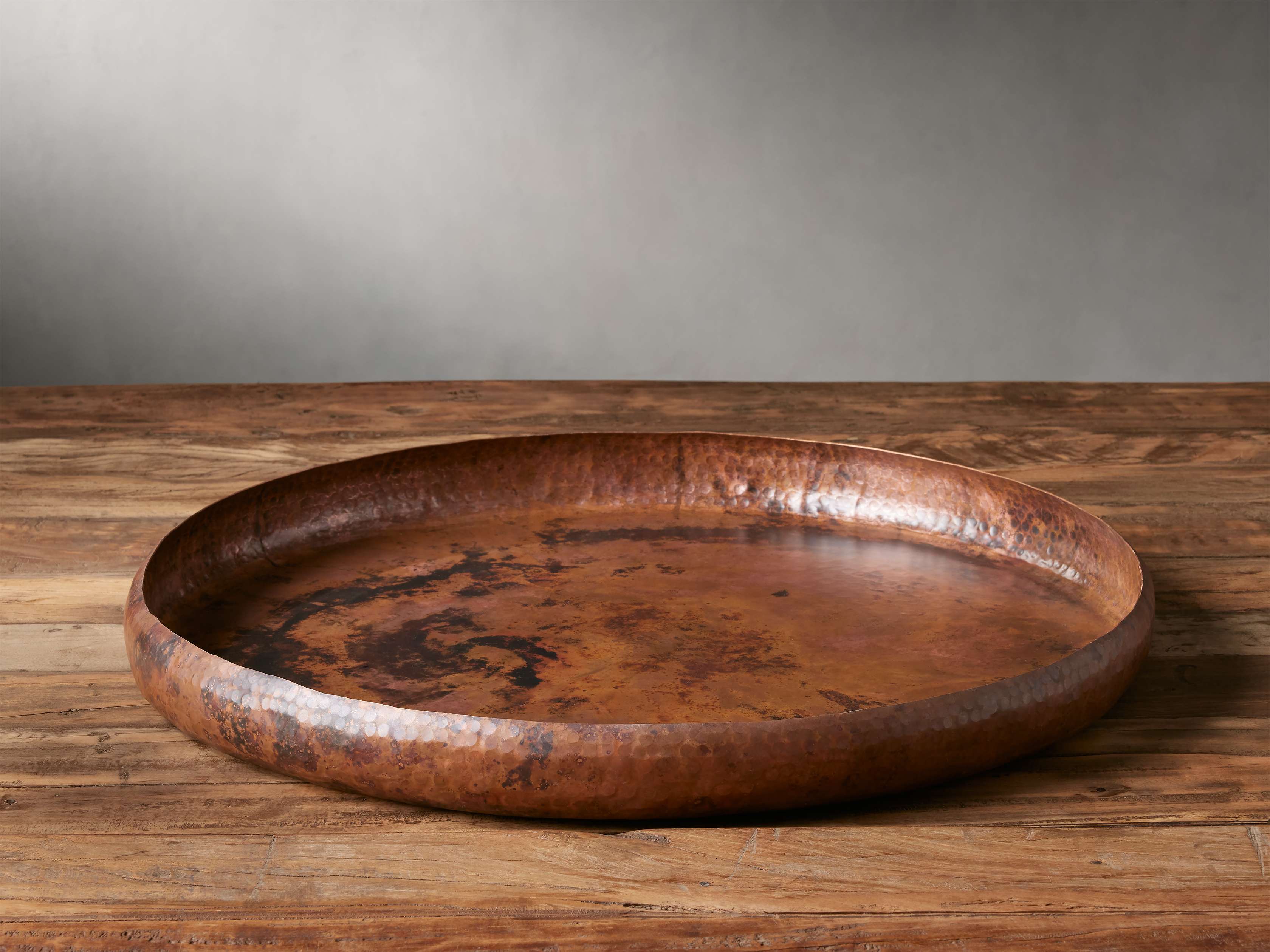Handmade Hammered Copper Tray - Decorative Serving Tray for Dining, Coffee Table, or Wall Decor | Rustic Home Decor & Gift Idea for Housewarming, Wedding, Anniversary