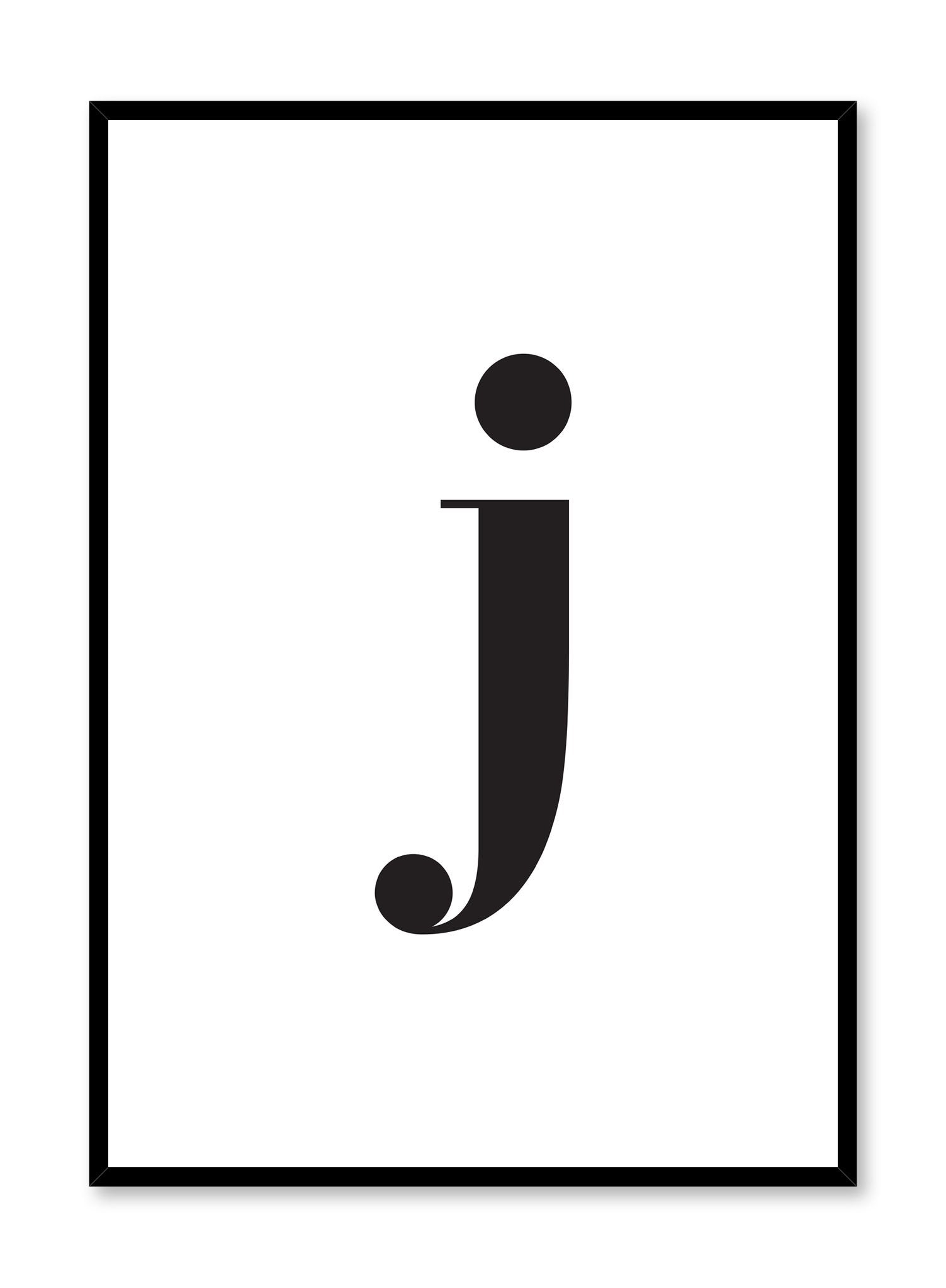 Lowercase Letter J Poster - Educational Alphabet Learning Decor for Kids' Rooms & Classrooms | Perfect for Preschool & Kindergarten Teachers