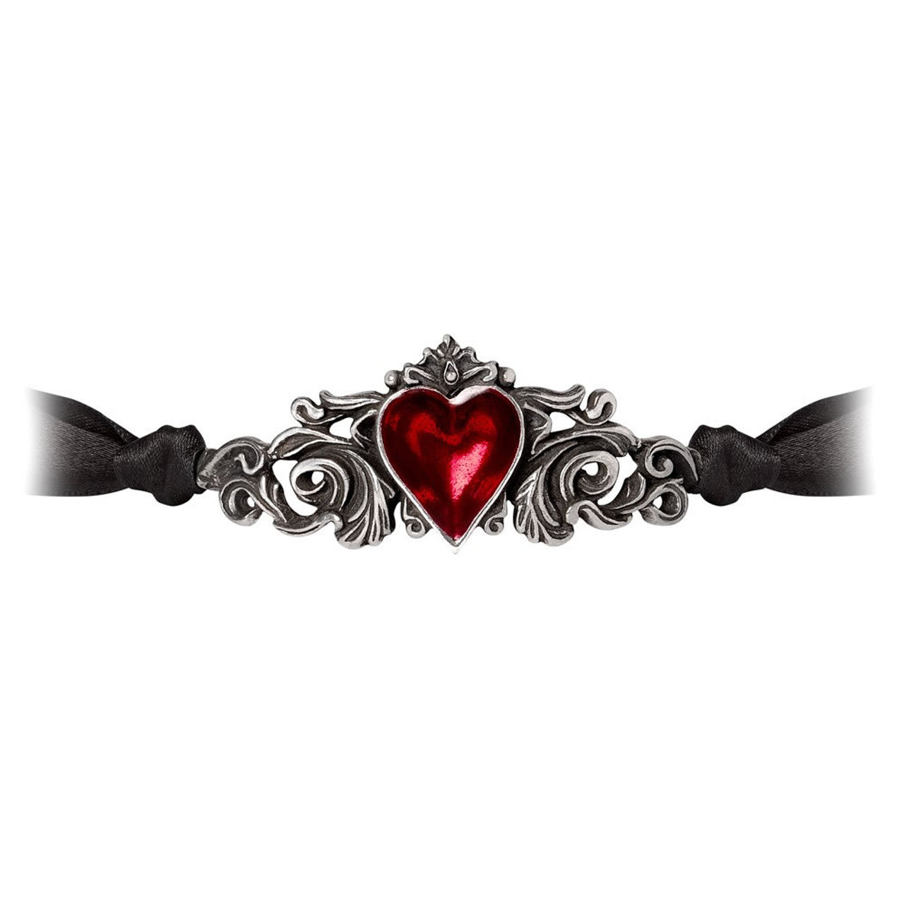 Blood Red Heart Choker Necklace - Gothic Punk Jewelry for Women | Perfect for Valentine's Day, Halloween Costumes & Alternative Fashion