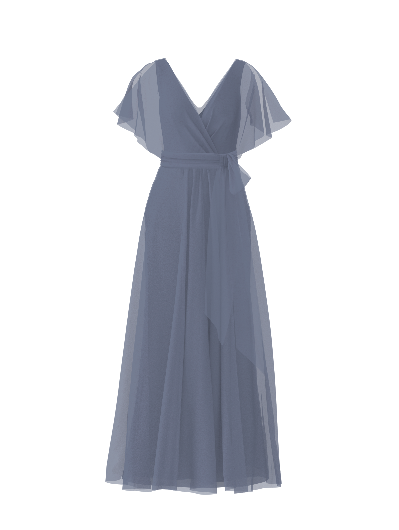 Ava Bodice & Justine Skirt with Sash Belt in Slate - Elegant Women's Outfit for Parties, Weddings & Special Occasions