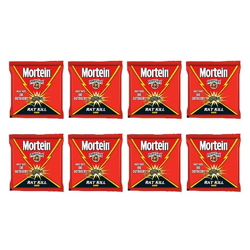 Mortein Rat Kill Cake Sachet - 25g (Pack of 8) | Effective Rodent Bait for Home, Warehouse & Garden Pest Control