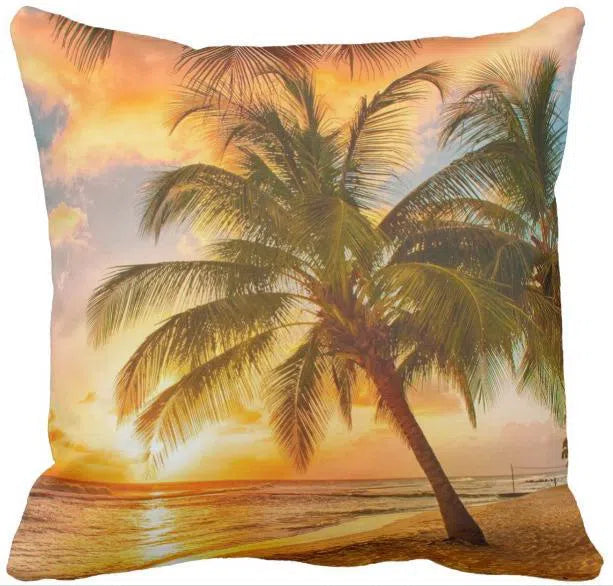 Premium Paradaiso Pillow Cover - Soft & Breathable Cotton Linen Blend - Decorative Cushion Case for Sofa, Bed, Chair - Home Decor & Living Room Accessories