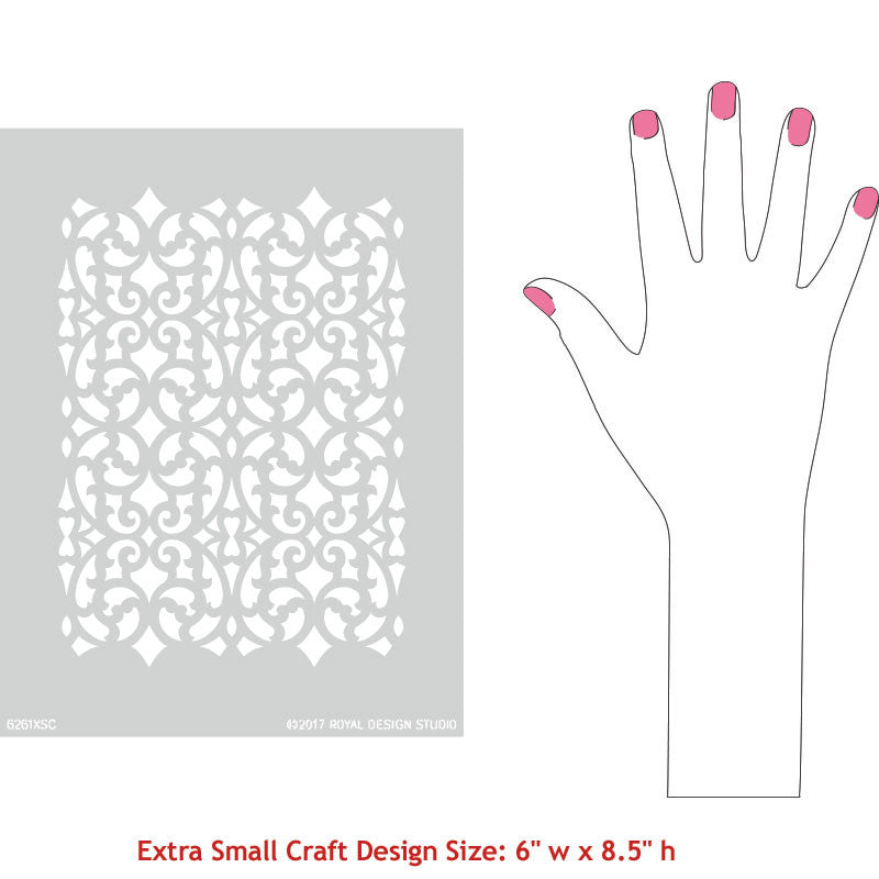 Mansion House Grille Trellis Craft Stencil - DIY Home Decor Stencils for Wall Painting, Furniture & Fabric - Perfect for Home Improvement, Scrapbooking & Wedding Decorations