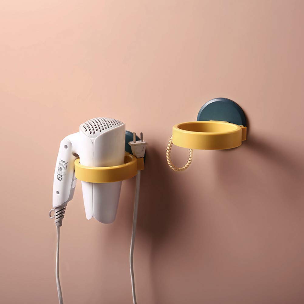 Wall Mounted Hair Dryer Holder - Bathroom Shelf for Storage & Organization