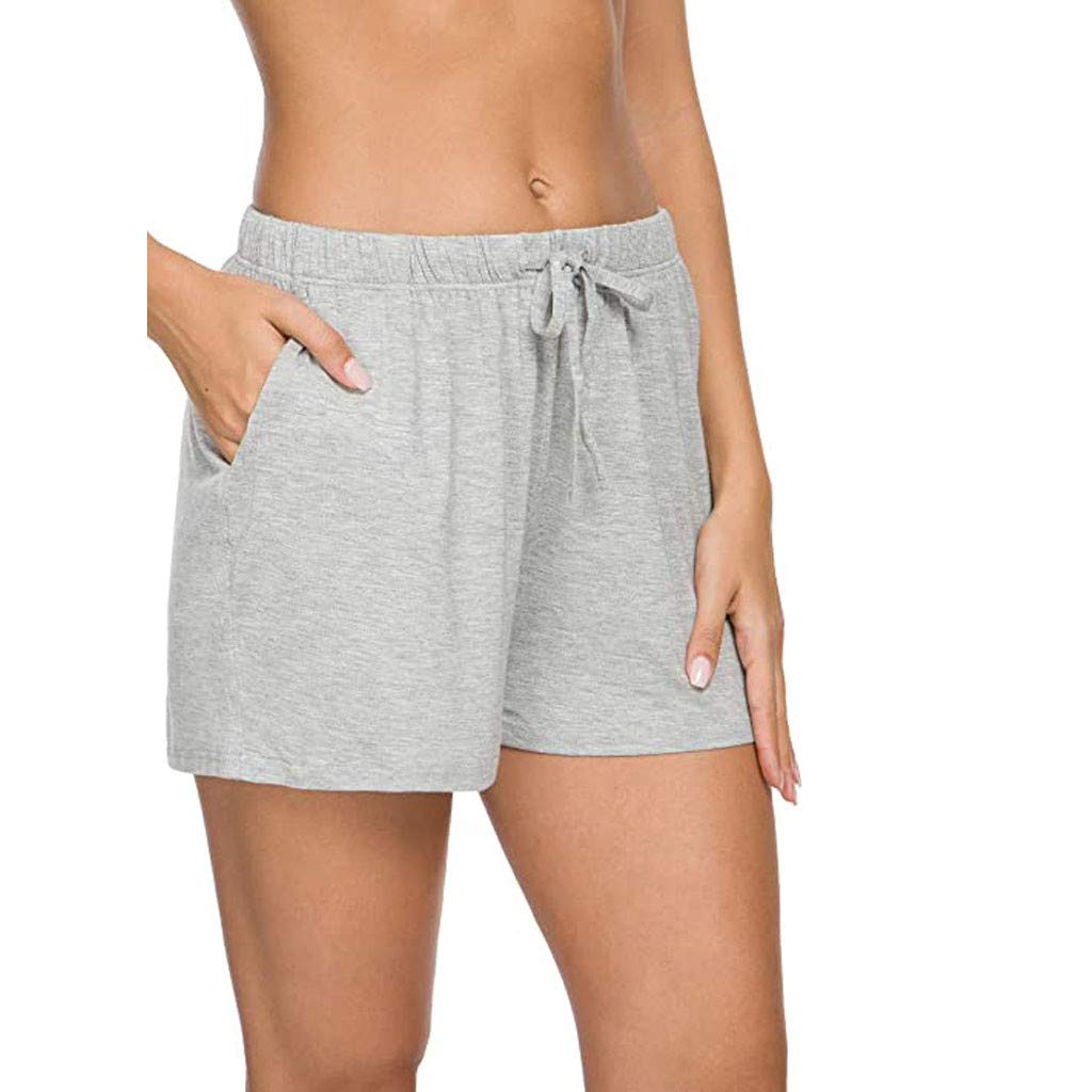 Women's High Waist Summer Shorts with Pockets - Elastic Athletic Running Shorts for Women | Comfortable Casual Workout & Lounge Shorts for Gym, Yoga, Travel