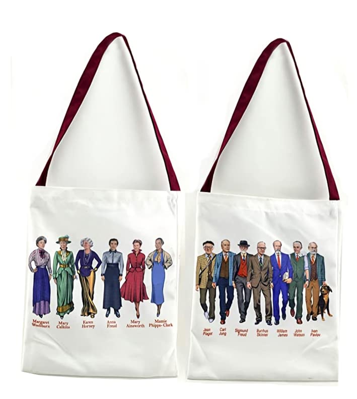 Famous Psychologist Tote Bag - Premium Cotton Canvas Reusable Shopping Bag with Inspirational Quote - Perfect for Book Lovers, Students, Therapy Sessions & Everyday Use