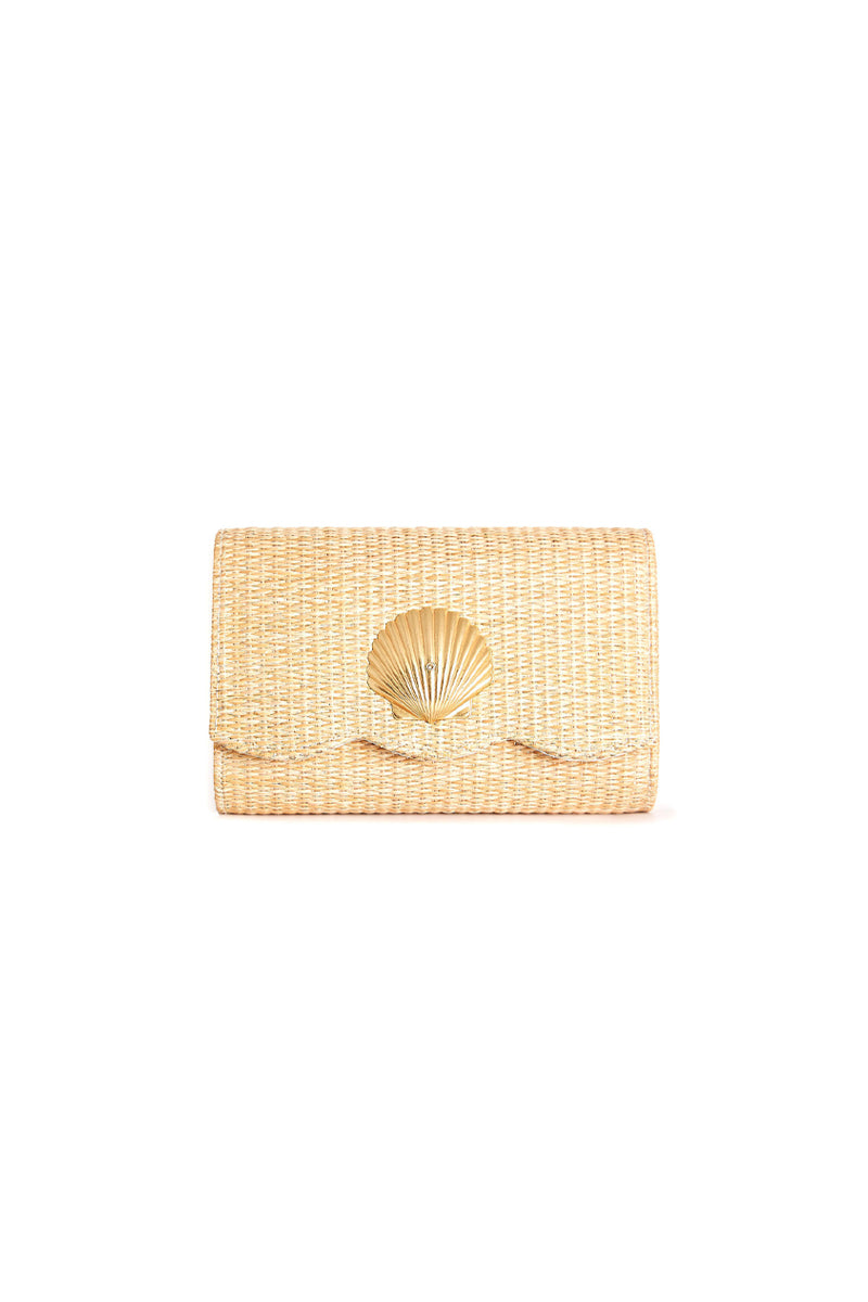 Elegant Ruby Scallop Clutch Bag for Women - Vintage Shell Design Evening Purse - Perfect for Parties, Weddings & Special Occasions