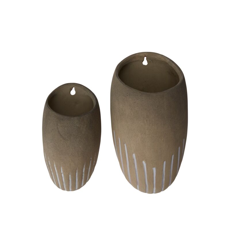 Tatcha Wall Vase - 6x3.75x11.25 Inches Modern Ceramic Hanging Vase for Home & Office Decor | Perfect for Flowers, Succulents, and Wall Art Display