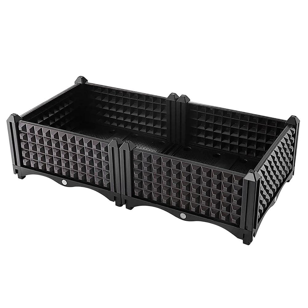 WALNUTA Elevated Garden Bed - Rectangular Raised Planter Box for Vegetables, Flowers & Plants | Durable Outdoor Gardening Pots & Planters (Color: Brown) | Perfect for Patio, Balcony & Backyard Gardening