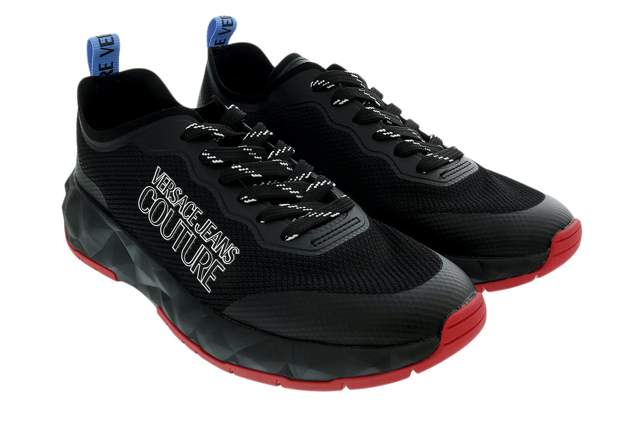 Versace Jeans Couture Black Athletic Sneakers for Men - Stylish & Comfortable Casual Shoes for Everyday Wear, Gym, and Street Fashion