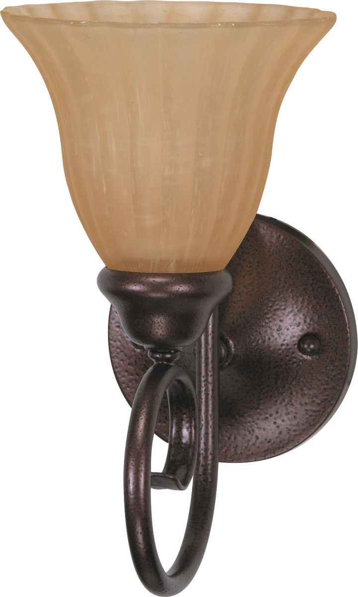Nuvo Lighting 60 2411 Moulan Collection - Energy Efficient LED Wall Sconce Light Fixture in Copper Bronze Finish for Bedroom, Hallway & Outdoor Porch Lighting